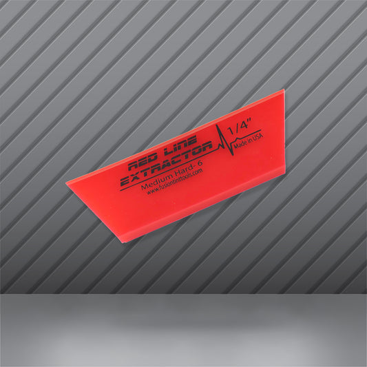5" Red Line Extractor 1/4" Thick Single Beveled Cropped Squeegee Blade